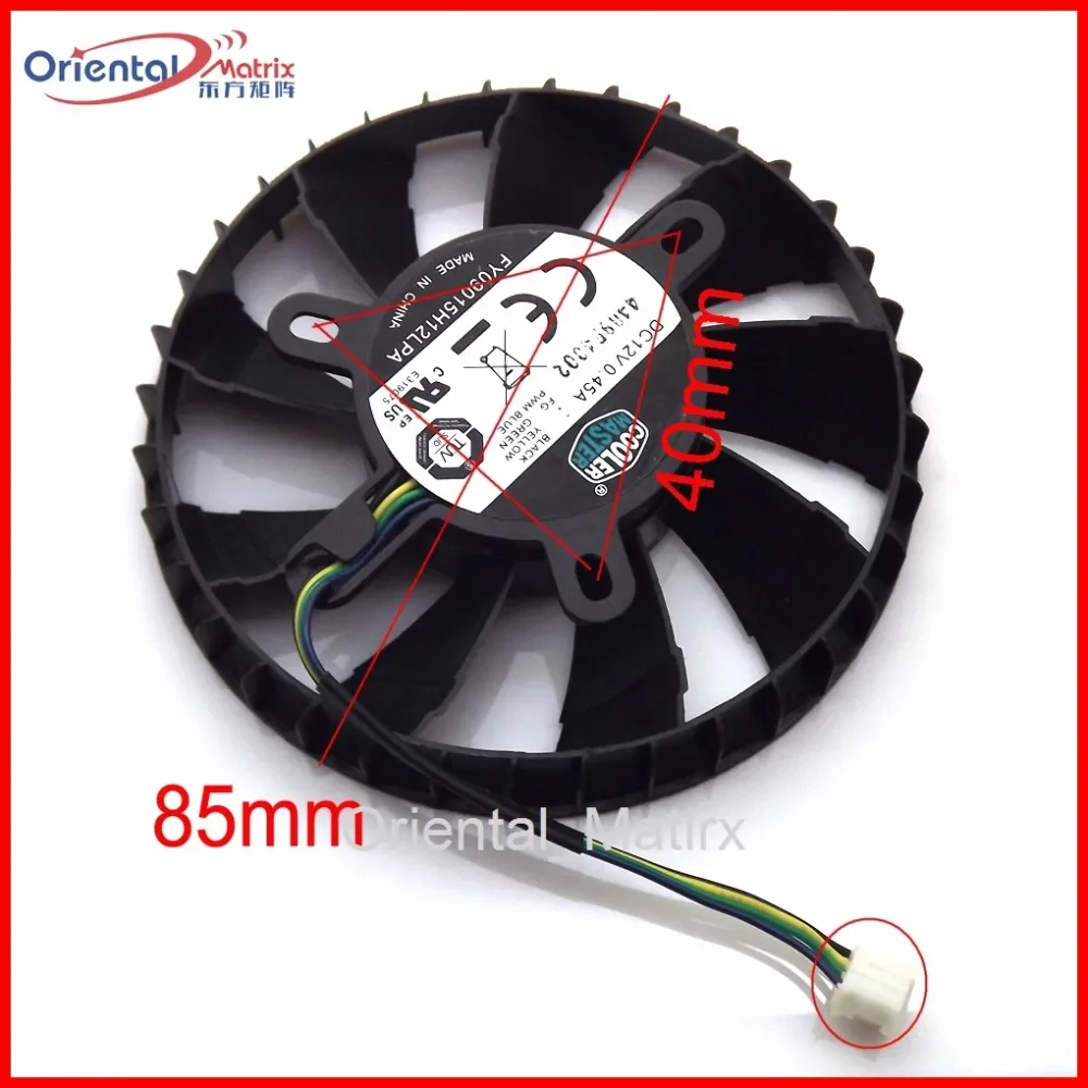 

FY09015H12LPA DC12V 0,45A VGA вентилятор для MSI N760 2GD5/OC ITX R9 270X GAMING 2G ITX вентилятор-кулер для видеокарты