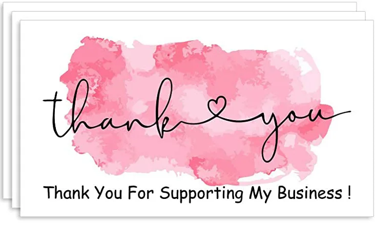 10-50Pcs/pack Thank You For Supporting My Small Business Cards Paper Gift Decoration Label Custom Write Your Goods Follow Card