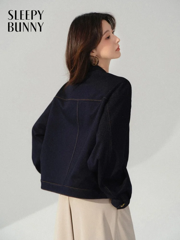 

Женская весенняя ретро-куртка в стиле Майярд, свободного кроя, с эффектом стройности, на молнии, с воротником-стойкой, повседневная, для уличного стиля, с контрастной строчкой