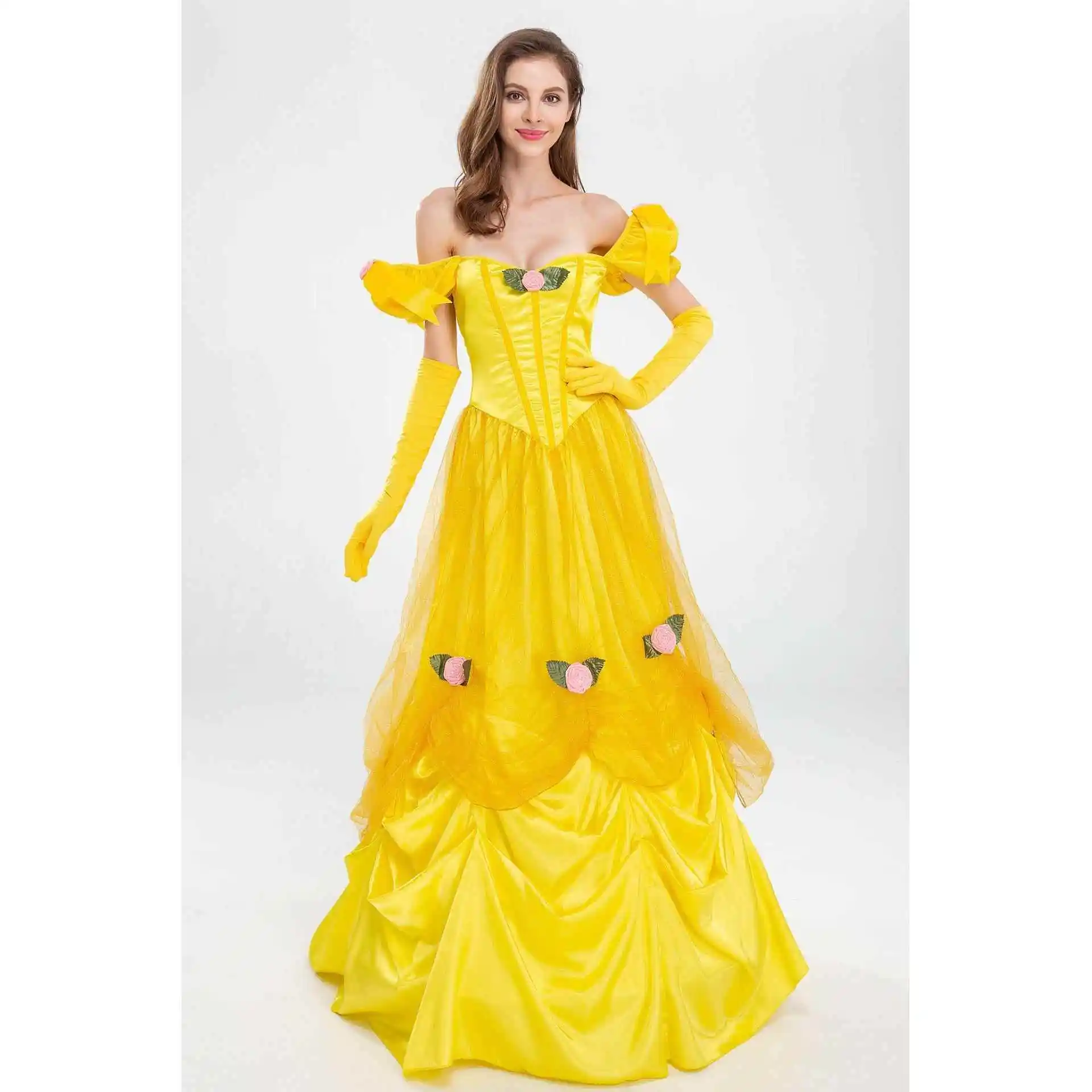 

Adult loween Costume Belle Princ Dr Par Gown Year Conference Performance Stage Outfit Traditional Chinese Ethnic W...