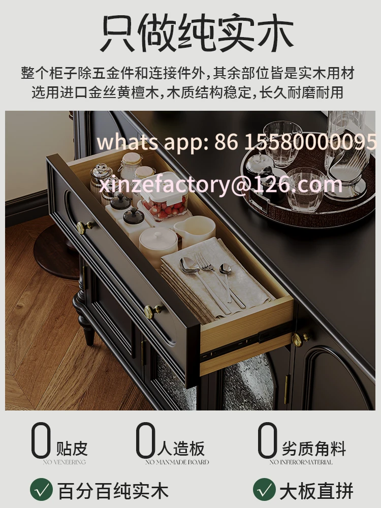 

Customizable American retro side cabinet integrated against the wall