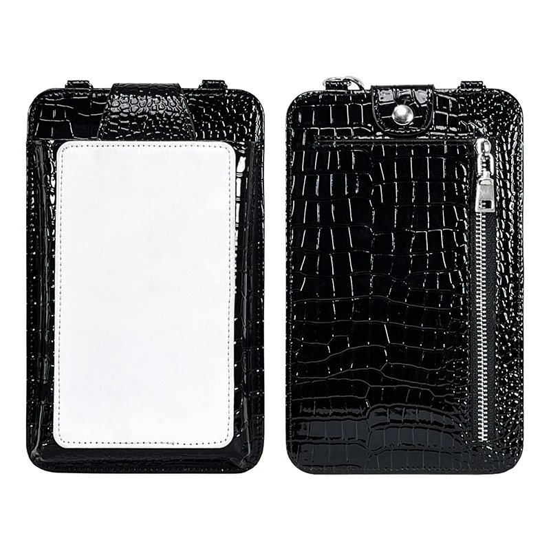 

3 шт. сумок для телефона, белые, из искусственной кожи, с крокодиловым узором, вертикального стиля, для сублимации, с возможностью самостоятельного оформления, кошелек-кроссбоди
