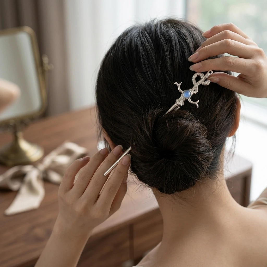 Nueva Horquilla de Metal con F - Hanbok Hair Pin reseña y precio