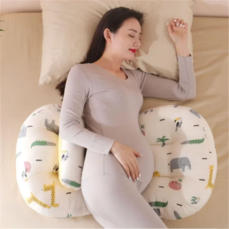 Pregnant Women\'s Pillow Adjustable U-shaped Waist Support Cartoon Pattern Cushion Maternity Pregnancy Side Sleeping Pillow