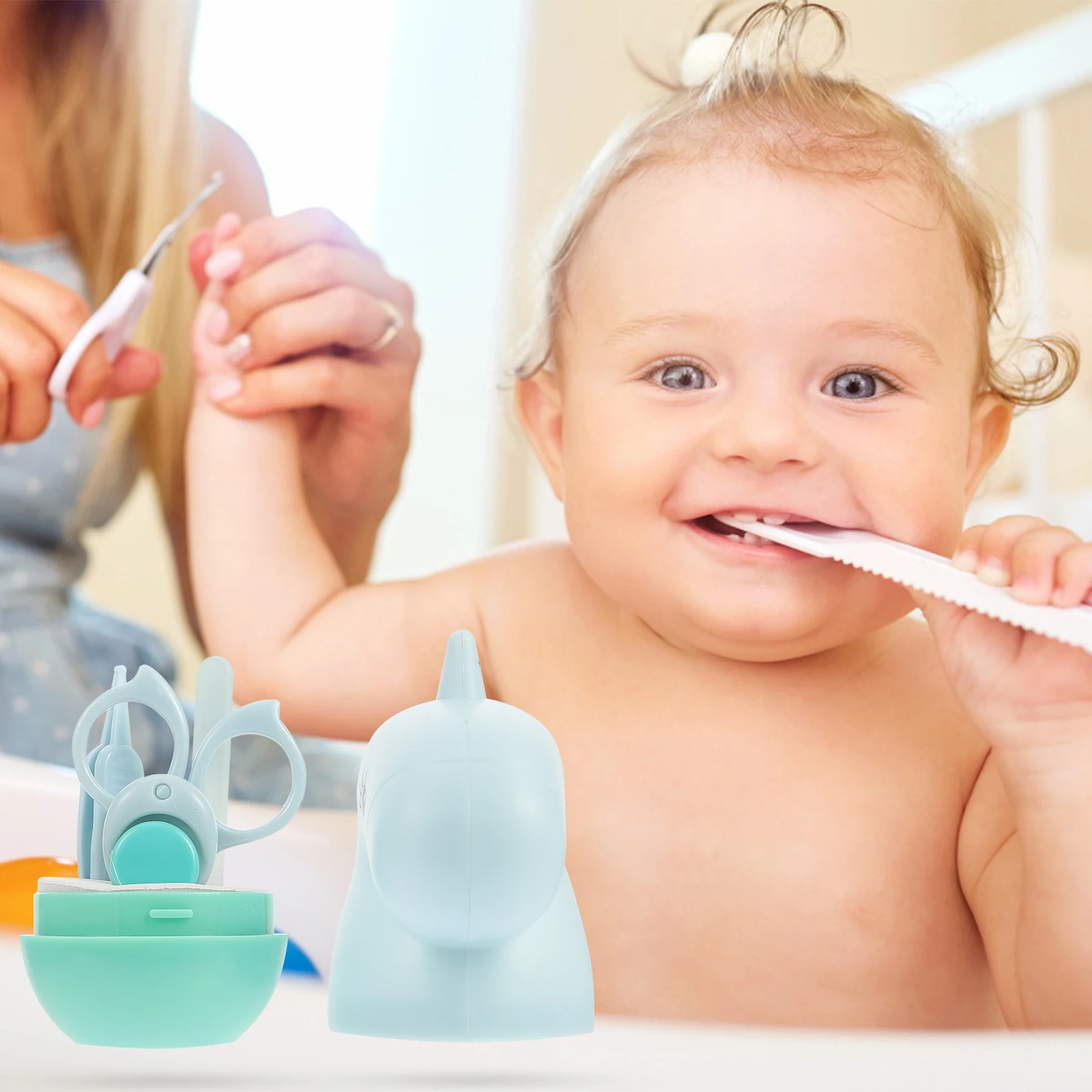 

4Pcs Baby Nail Trimmer Set Ergonomic Grip Creative Design Safe High-Quality Newborn Toddler Grooming Kit Baby Nail Scissors