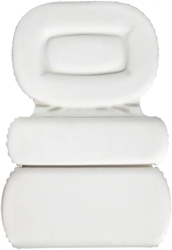 HBJWOV PU Tri-fold Sponge Bath Pillow Bathtub Bathroom Headrest Suction Cup