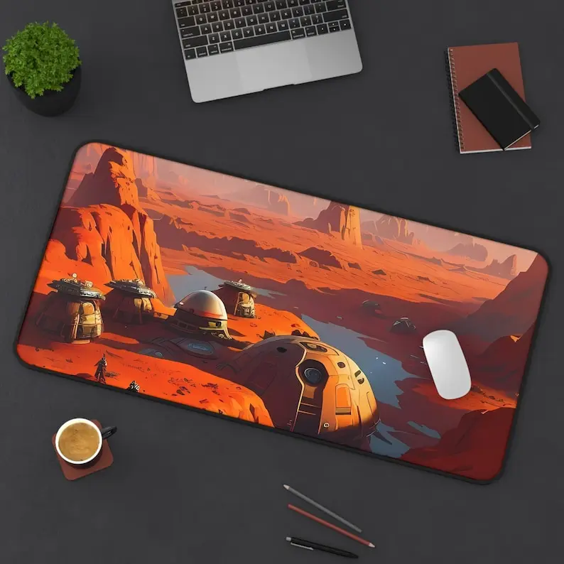

Mars Colony Mouse Pad, Space Adventure Desk Mat, Non-Slip Waterproof Mouse Pads, Office Decoration, Perfect Gift for Friends