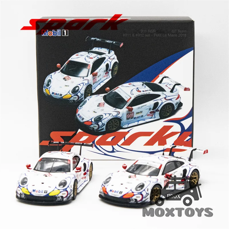 

Sparky 1:64 911 RSR GT Team #911 & #912 set-маленькая модель автомобиля, литая под давлением LE Mans 2018