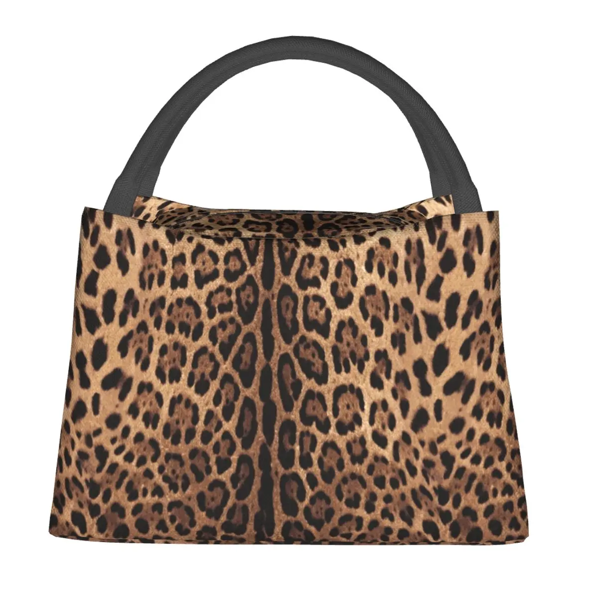 Borse per il pranzo in pelle con stampa leopardata Bento Box isolate borse da Picnic portatili per il pranzo borsa termica più fresca per viaggi di studenti di donna