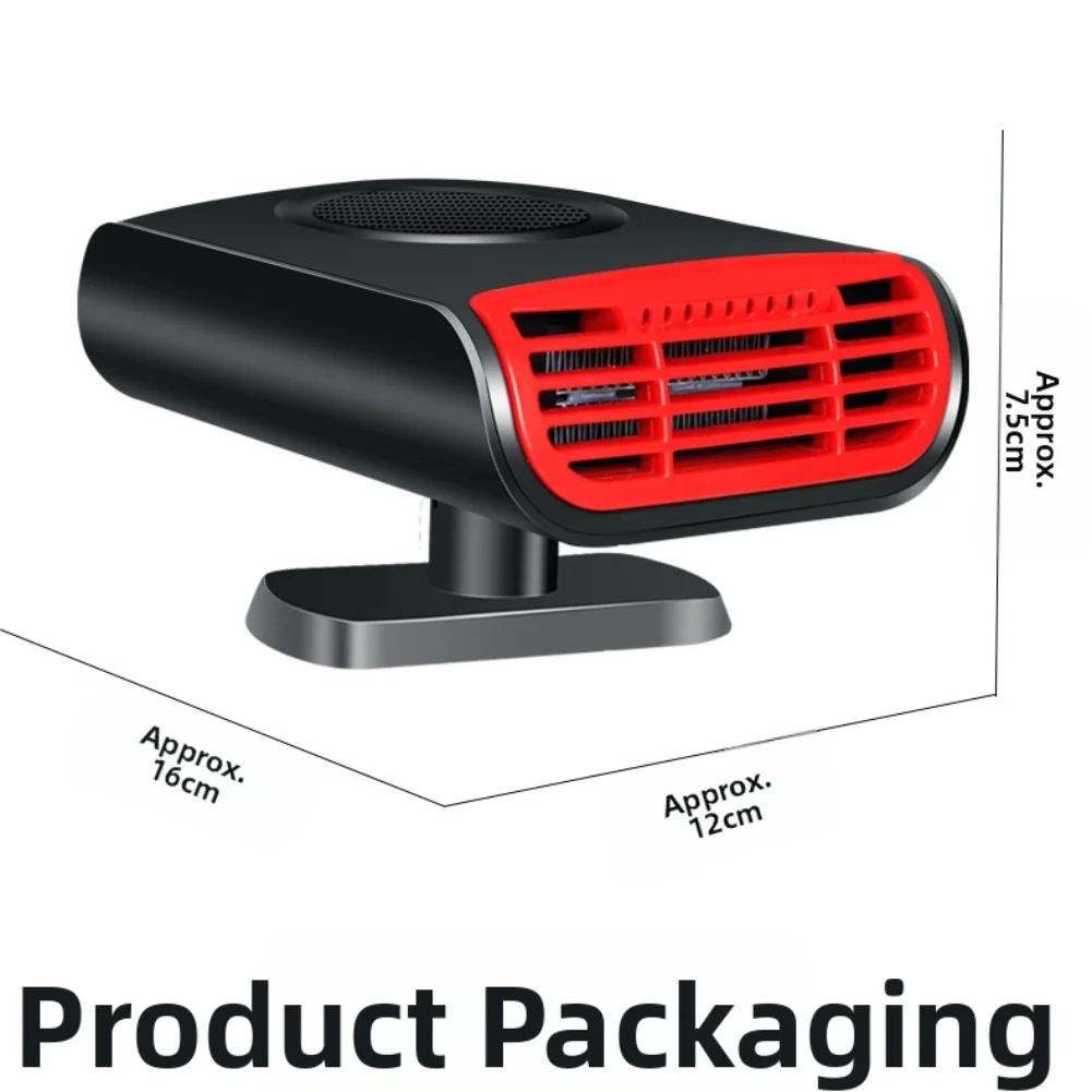 For Camping For Travel Car Defrost Heater Windshield Deicer ABS Material Plug-in Operation Self-adhesive Pad Included