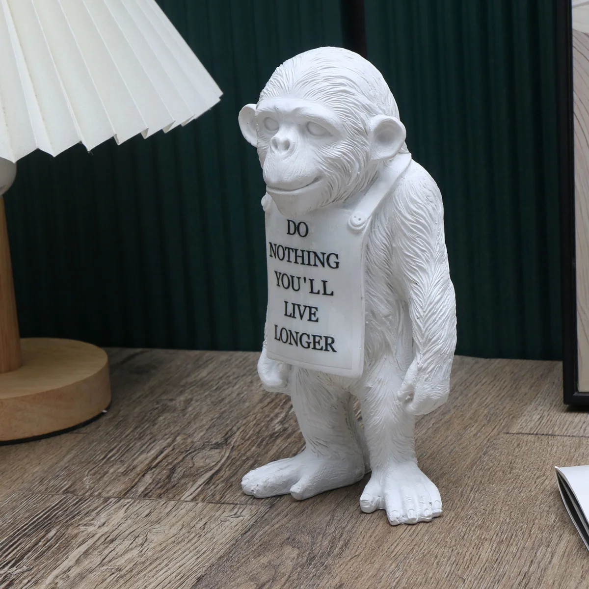 Affe Gorilla Skulptur Heimdekoration Kreative Dekoration Schwarz-Weiß-Tag Moderne DIY Stimmungsbrett Kreative Einrichtung – Detail 6