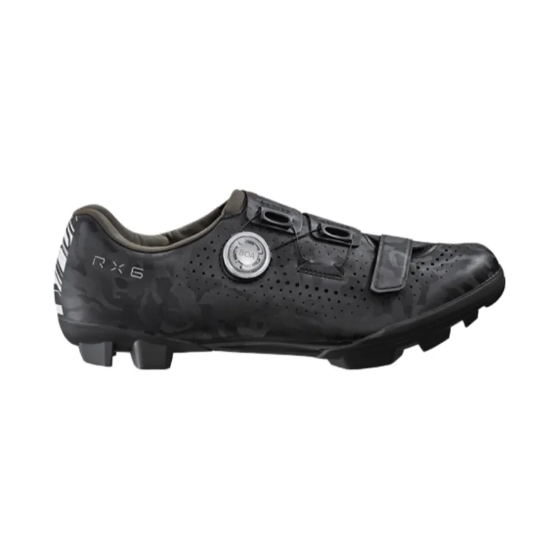 Shimano SH-RX600 Shoes GRAVEL Cycling Shoes SPD Carbon Fiber Reinforced Sole Black/Black Wide/Moonlight/Green Color Original view 3