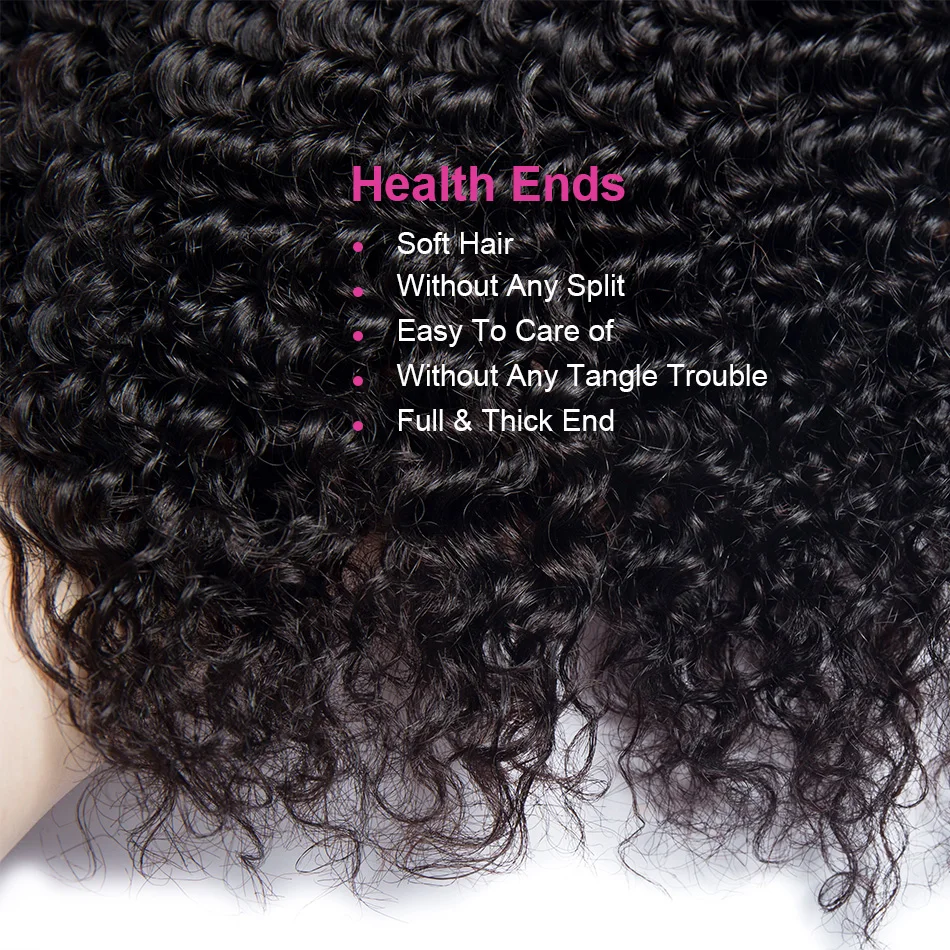 Megeen-mechones de cabello humano rizado Remy, extensiones de cabello brasileño de onda profunda, 12A, 1B, 95-100 gramos, longitud real, 1 paquete