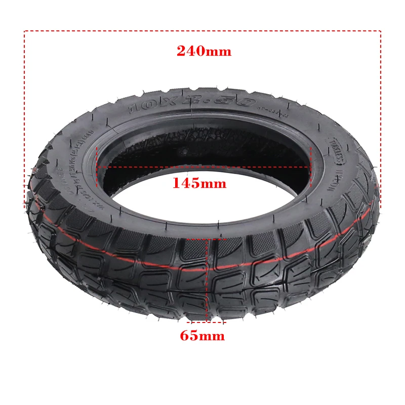 High-Quality 10x2.50 Tubeless Vacuum Tire – Wear-Resistant Design Suitable For 10 Inch Electric Scooter Inflatable Wheel Tubes