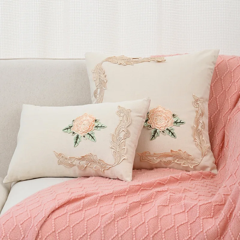1pc Vintage Lace Cushion Cover 45*45cm 30*50cm Elegant Design Room Decor Throw Pillow Cover for Sofa Livingroom Pillowcase