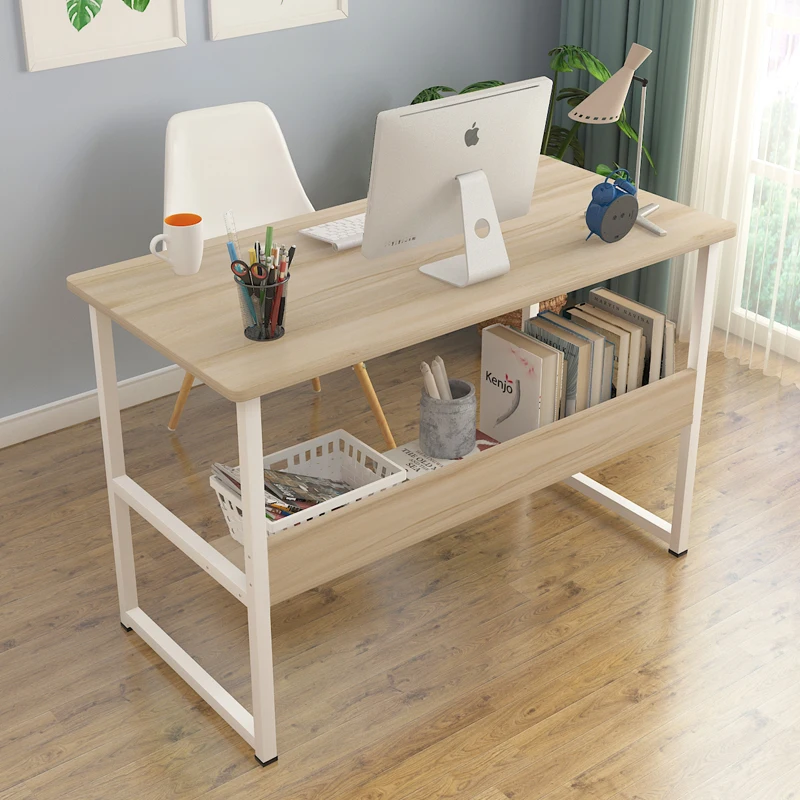 Computer Desk Desktop Table Bookshelf Combination Simple Home Student Writing Table Simple Bedside Office Lazy Table Foldout