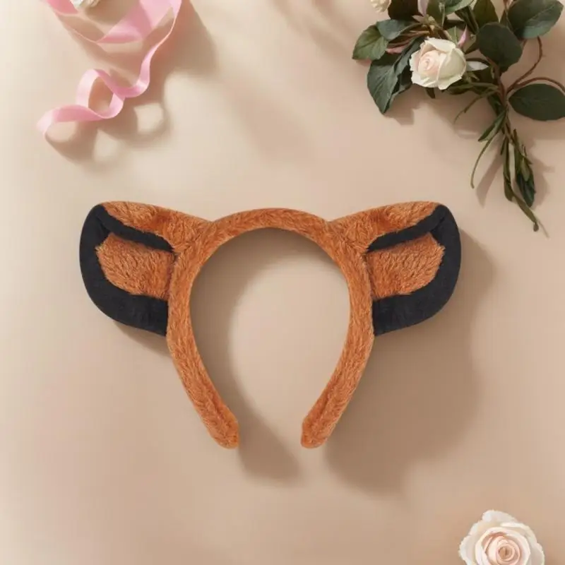 39BD Trẻ Lion Trang phục Phụ kiện Lion Ear Headband Tail Mũi Bowtie Găng tay cho cô gái Giáng sinh Halloween Party