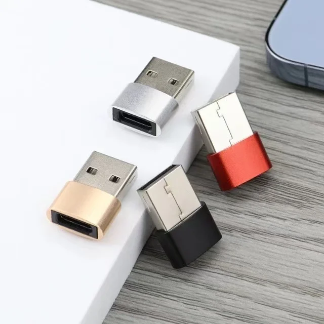 USB To Type C Converter Adapter USB 3.0 Adapter Plug Portable Mini Computer Phone Adapter Mobile Phone Converters Charging