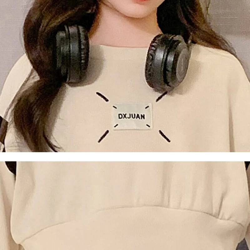 Teenager Girls Clothing Sets Spring Autumn New Fashion Striped Sweatshirt + Pants 2Pcs Tracksuit Suits 5-14 Years Kids Clothes image 5