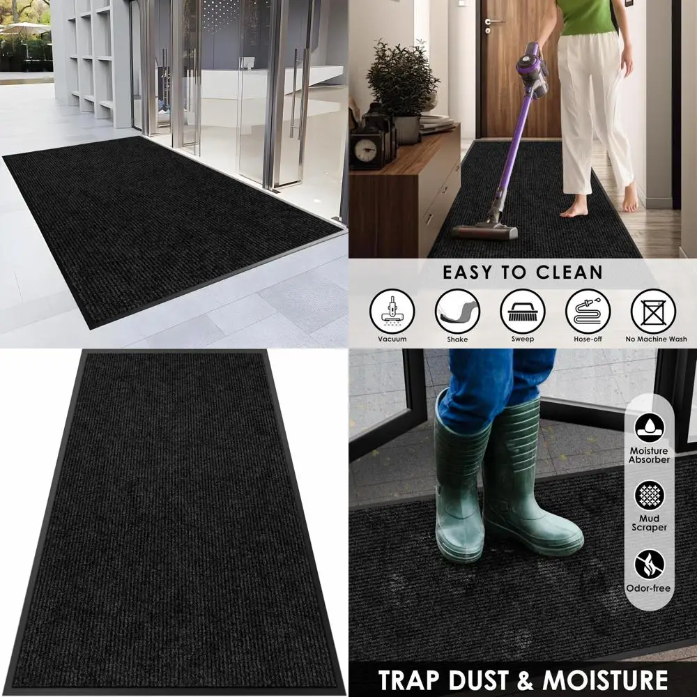 

Customizable Heavy-Duty Indoor/Outdoor Entrance Mat, 24 x 84 Front Door Mat for Commercial and Residential Use, Non-Slip Dirt Tr