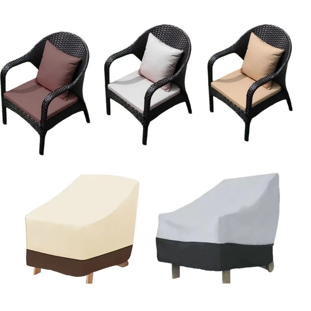 1 Pc Patio Chair Cover Made From 210D Polyester Fabric With PVC Backing Sized To Fit Most Brands Of Adirondack Chairs