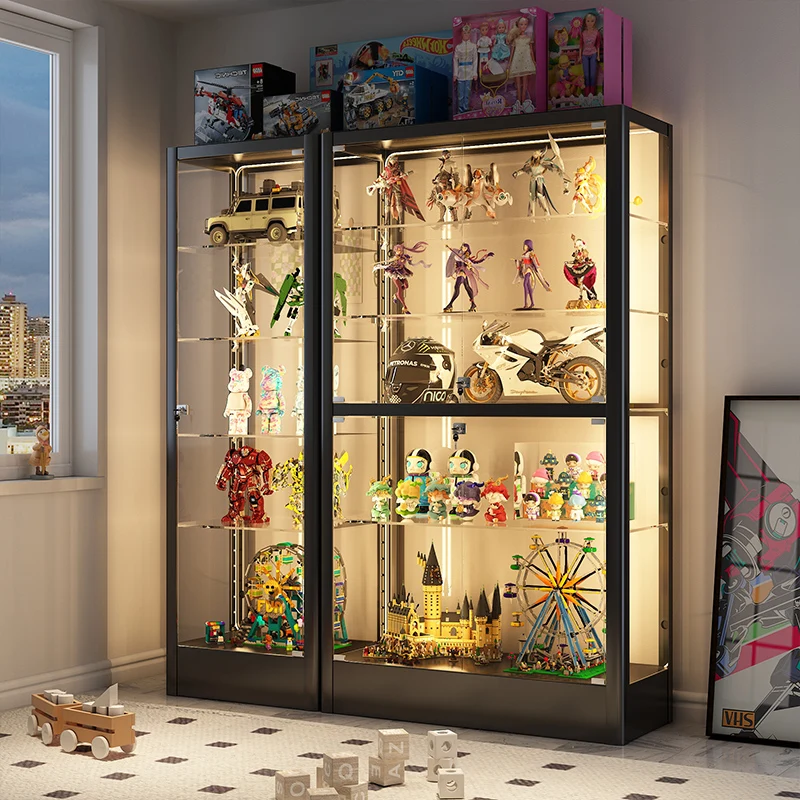 Figure Display Cabinet Household Living Room Toy Model Showcase Glass  Prize Display  Display Rack Cabinet Wine Ca