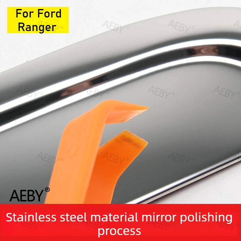 

For Ford Ranger 2022-2026 Stainless Steel Window Decoration,Upper and lower window trim parts,Door and window stickers