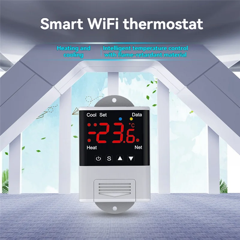 N93R DTC1201 Smart Wifi Thermostat For Aquarium, AC 110V 220V With NTC Sensor And Mobile App Control For Home Automation