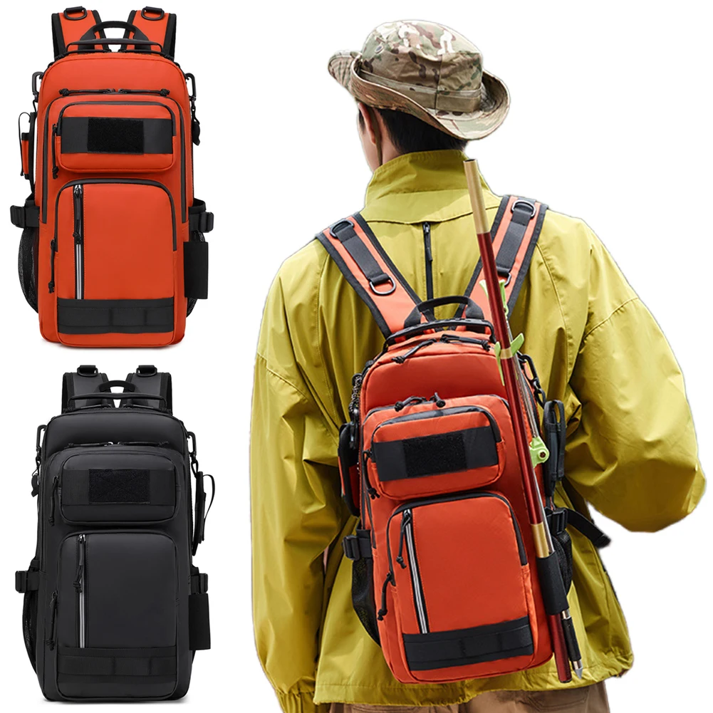 Fishing Backpack with Rod Holder Fishing Bag Waterproof Outdoor Hiking Daypack