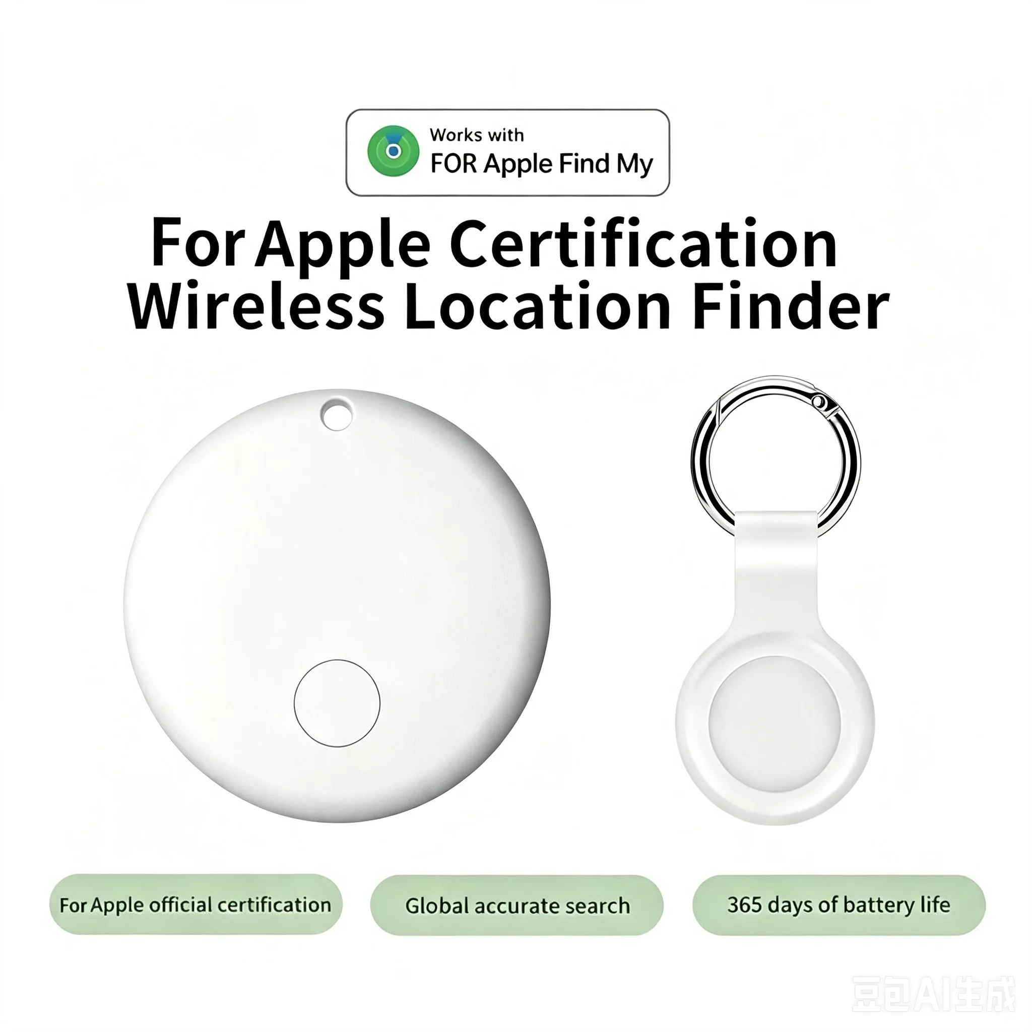 Bluetooth GPS Tag Compatible with Iphone Find My App Anti-lose Tracker Sound Locate Message Reminder Alarm Key Finder 1/2/4PCS