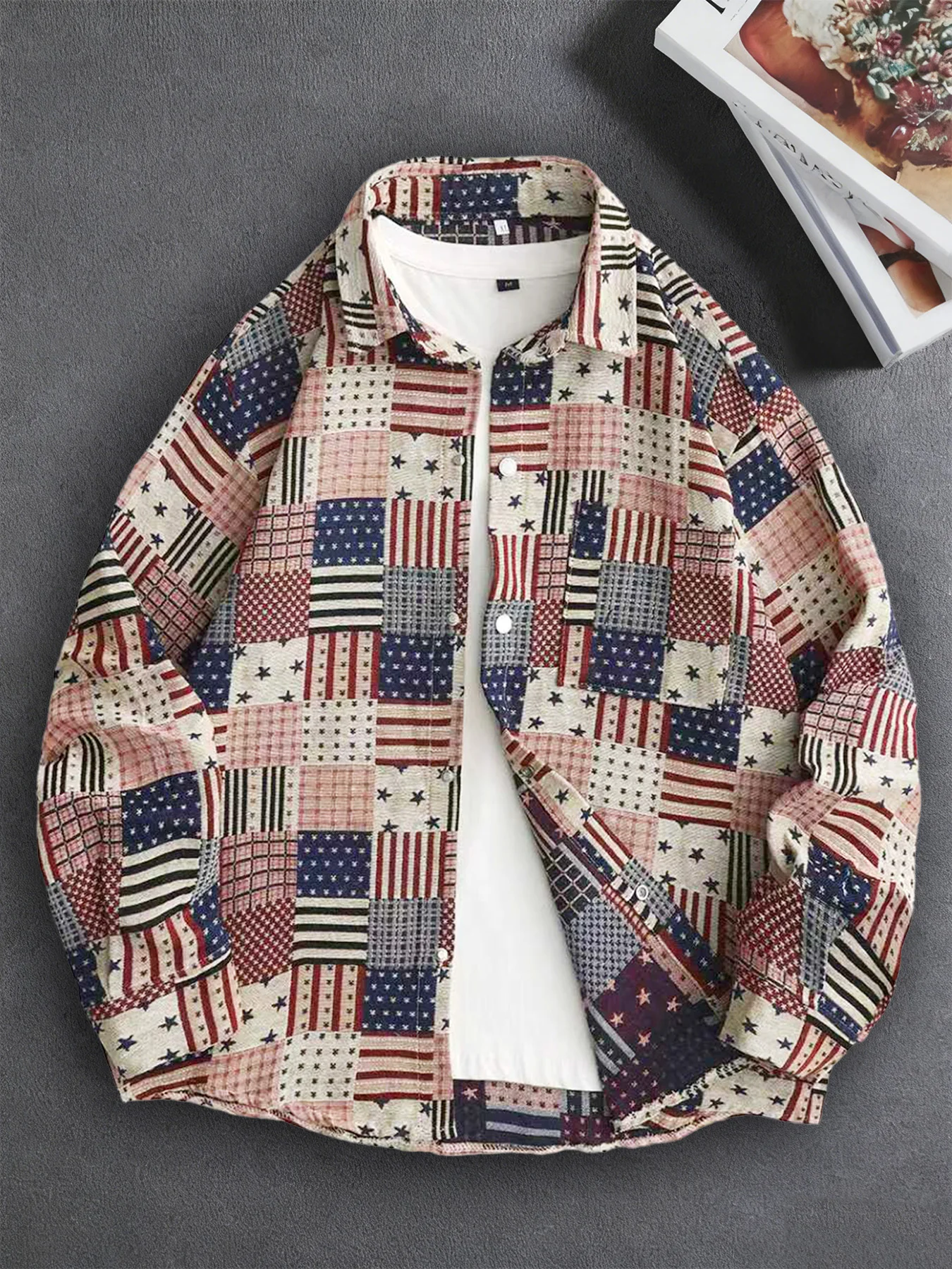 

Spring and autumn new ethnic-style jacket for men, trendy jacquard casual versatile daily jacket