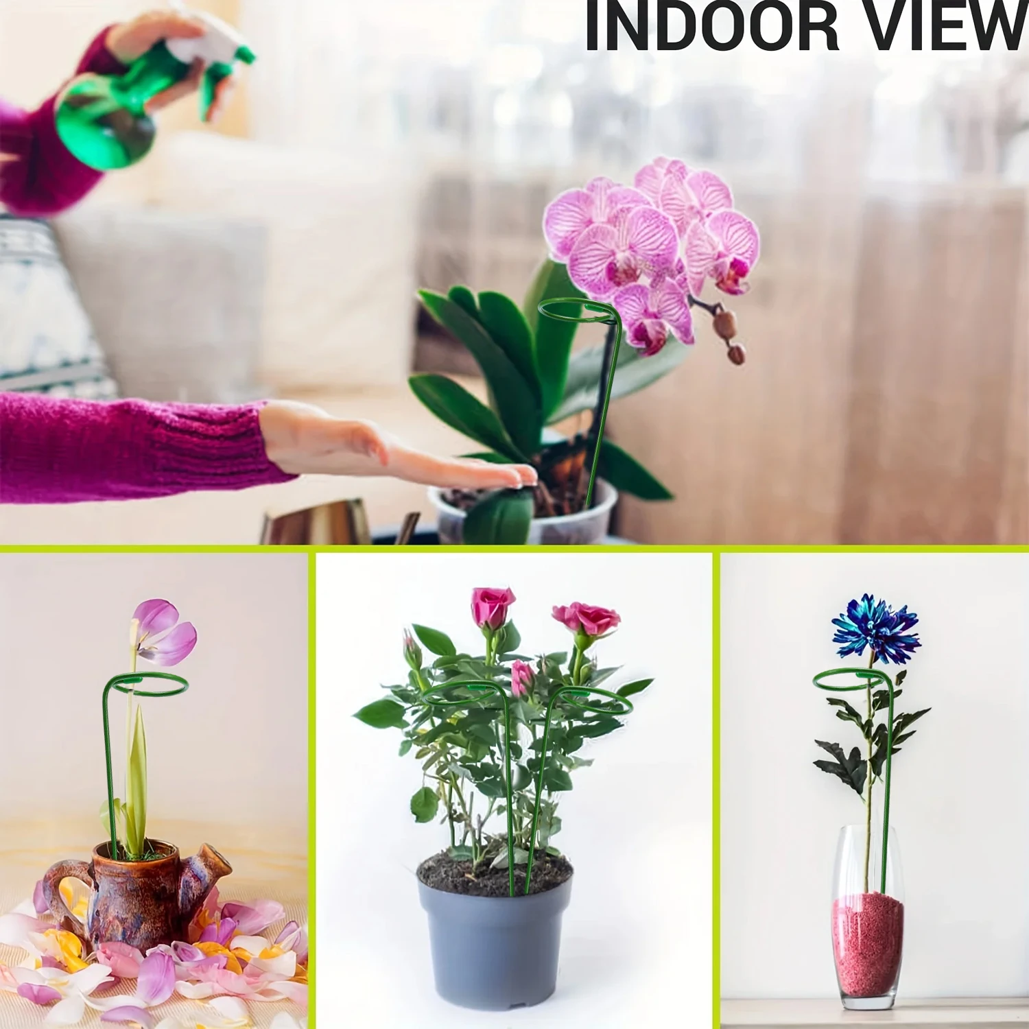 1-10pcs Metal Single Stem Plant Shrub Holder Garden Support Stake Ring Rose Flowers Vegetables Vine Home Gardening Tool - view 4