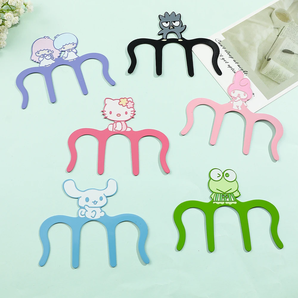 Cute Sanrio Music Book Clips Kawaii Cartoon Kuromi HelloKitty Cinnamoroll Melody Bookmark Page Mark for Girls Kids Stationery