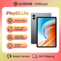 ALLDOCUBE iPlay60 Lite Tablet 10.95 Inch 60Hz Display Unisoc T606 Android 14 12GB（4GB+8GB Virtual）RAM 128GB ROM 4G LTE 8000mAh