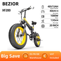 BEZIOR XF200  All-Terrain Electric Bike 26 inch Adult Folding Bike 1000W 48V15Ah Battery ,City Electric Bicycle