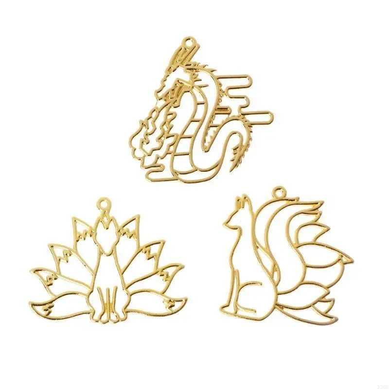 3pcs Dragon Frame Resin epoxy trasing silicone mold diy craft home motion