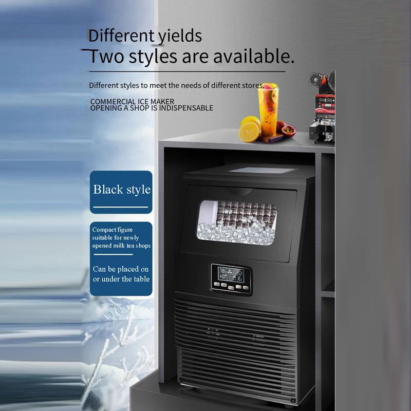 

Countertop Ice Maker Chewable Pellet Ice Machine With Self-Cleaning Function 33lbs/24H