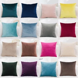 Velvet Cushion Cover Pillowcase Solid Color Pillow Case Cojines Decor Sofa Throw Pillows Room Pillow Cover Decorative Wholesale