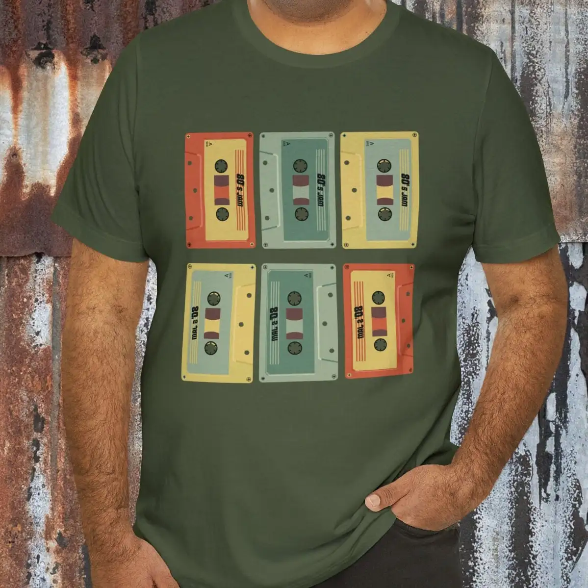 Retro Cassette Tapes T Shirt Music Memories Throwback Vibes Pop Culture Old Bands School Trends and Fashion Boho