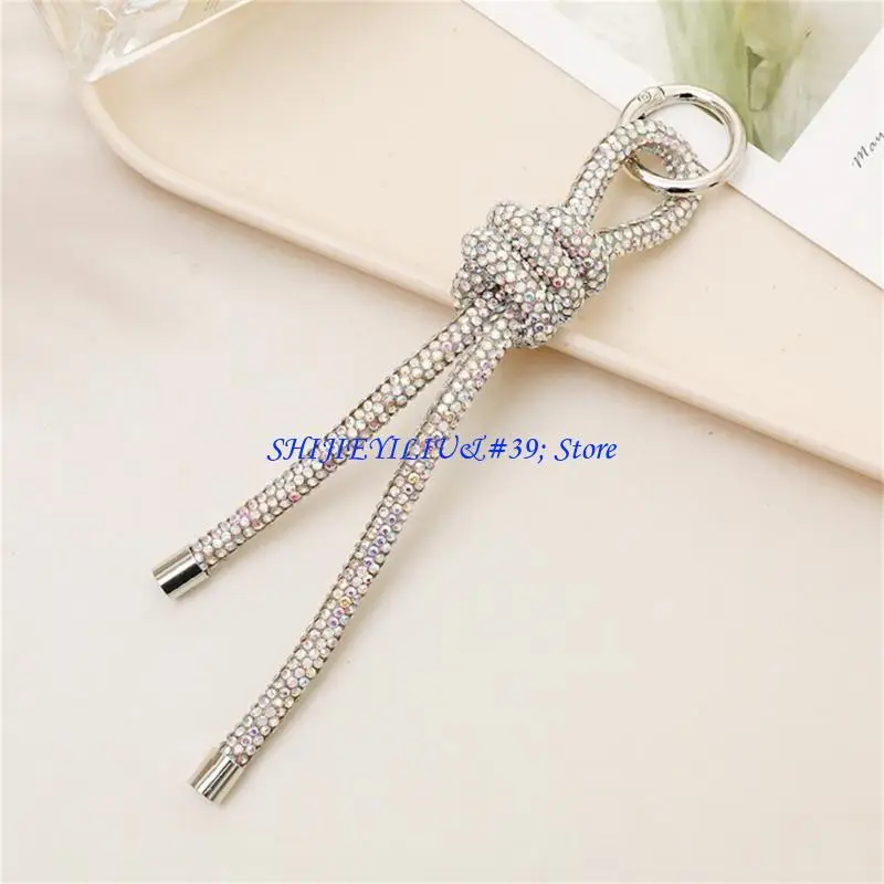 E21F Sparkling Diamonds Phone Strap Stylish Rhinestones Keychain for Women Elegant Women Bag Charm Accessory for Handbag