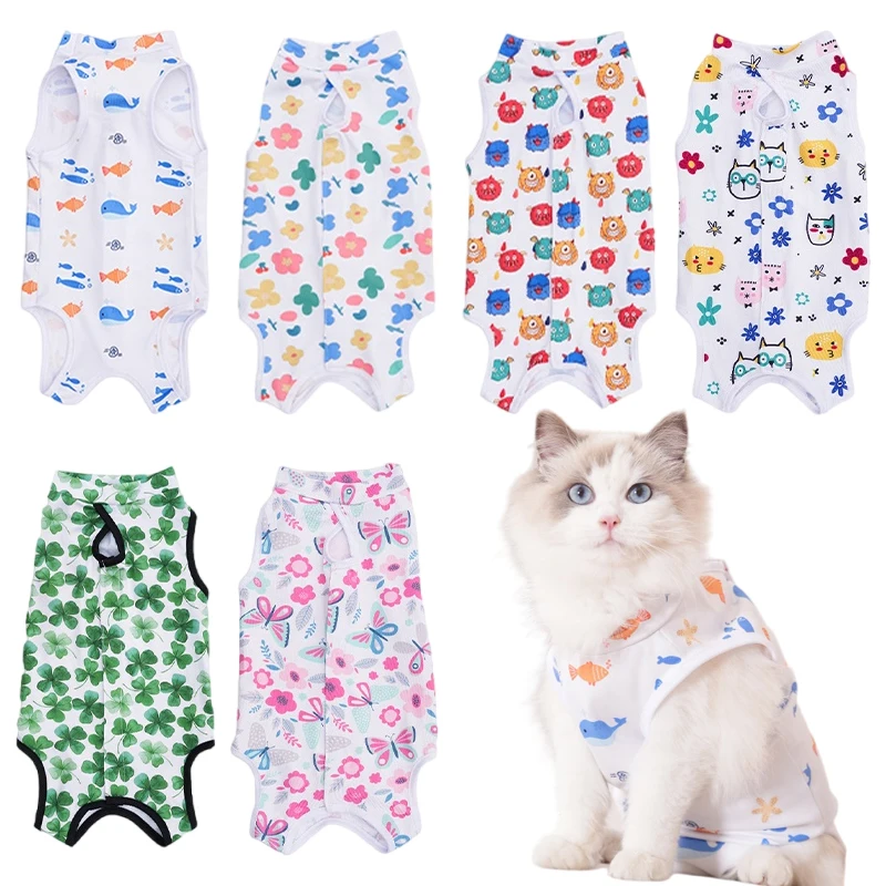 Pet Anti-licking Surgery Recovery Clothing for Dog Cat Outfits Kitten Weaning Suit Puppy Sterilization Jumpsuit Clothes Cat Vest