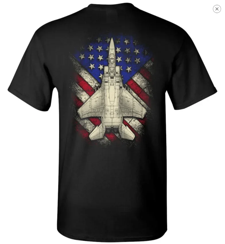 

US Air Force F-15 Eagle Fighter American Flag T-Shirt. Summer Cotton O-Neck Short Sleeve Mens T Shirt New S-3XL