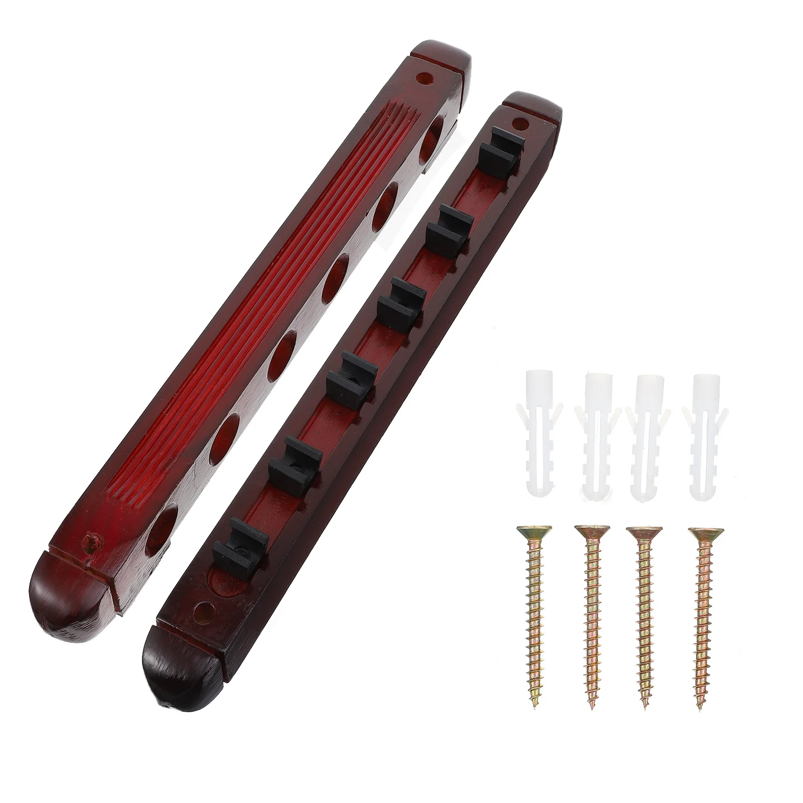 1 مجموعة الحائط الخشب جديلة رف ستة ثقوب البلياردو القطب عرض موقف بركة عصا حامل للتخزين المنظم جدار تصاعد