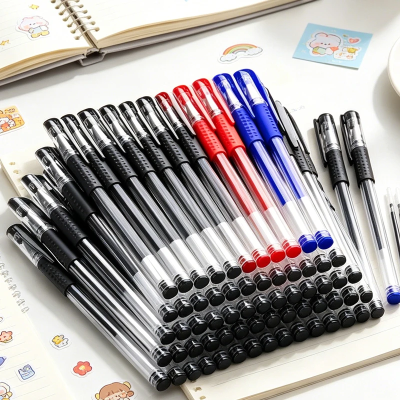 25 PCS Gel Pen Set School Supplies Black Blue Red Ink Color Ballpoint Pen Kawaii Pen Writing Tool School Office Stationery