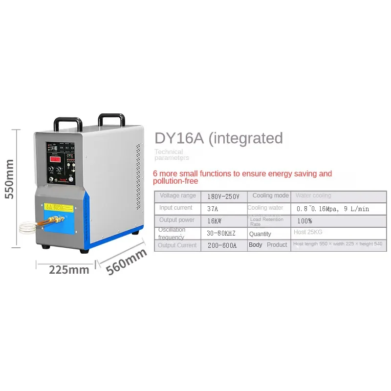 Máquina de calentamiento por inducción pequeña de alta frecuencia, equipo de enfriamiento y recocido, tubo de cobre, 220V