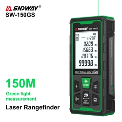 SNDWAY Handheld Laser Rangefinder Sight Measure Tools Laser Distance Meter with LCD Backlight 80m 120m 150m Laser Distance Meter