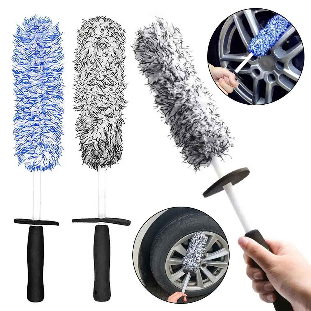 Car Wash Super Brush With Long Handle Easy To Cleaning Dust Removal Rims Spokes Wheel Barrel Car Protection Tools Accessories