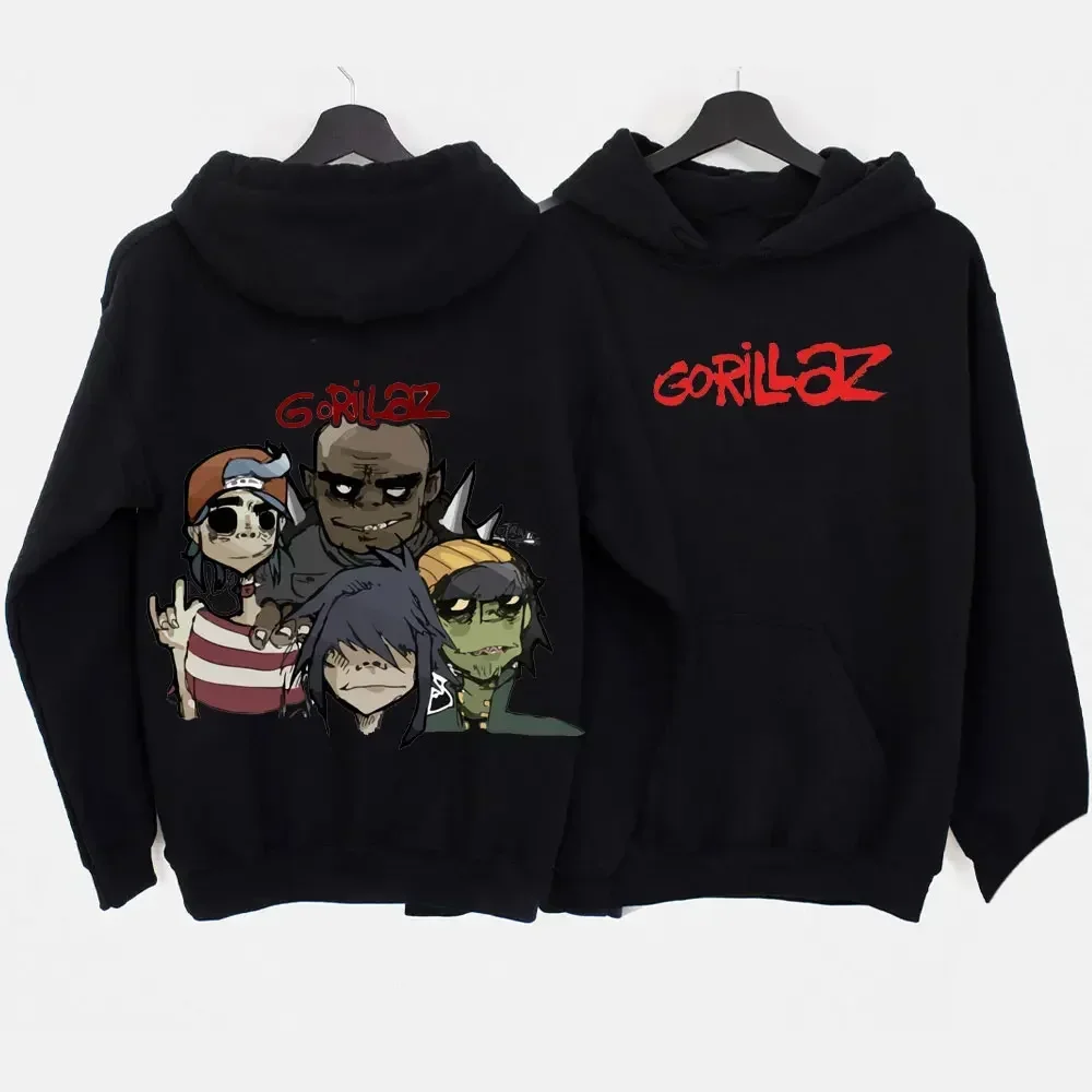 

Новые толстовки и свитшоты, толстовки с принтом рок-группы Gorillaz, толстовка Y2k, хип-хоп, большие пуловеры в стиле Харадзюку, одежда унисекс