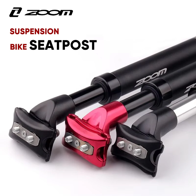 ZOOM MTB Seatpost Shock Absorber Bicycle Seat Tube 40mm/50mm Travel Damping Bike Saddle Tube for E-bike Gravel Road Bike XC BMX