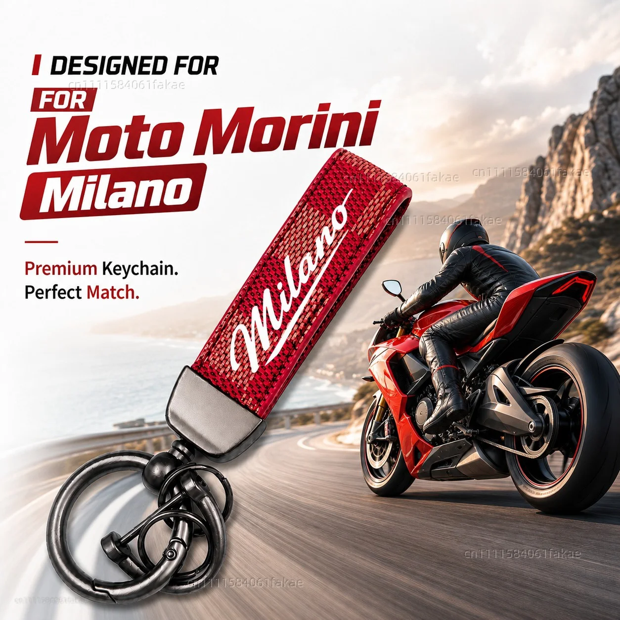 For Moto Morini Milano 2018-2026 Motorcycle Keychain Leather Key Ring Custom Logo Gift for Rider Men Women Accessories